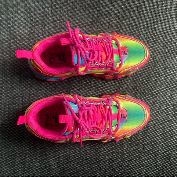 FILA Women's Oakmont TR Rainbow Chunky Platform Sneakers - Size 6 - Picture 7 of 8